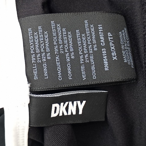 DKNY T-Back One-Piece Swimsuit Black XS - Picture 13 of 14